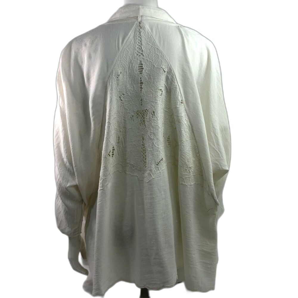 Free People Kimono Cool Nights Cutwork Embroidered Cardigan Jacket M - Picture 3 of 9